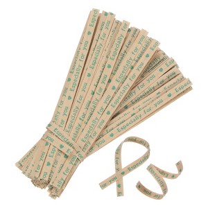 Unique Bargains Kraft Paper Twist Ties Party Gift Bread Candy Wrapping 700 Pcs - 1 of 4