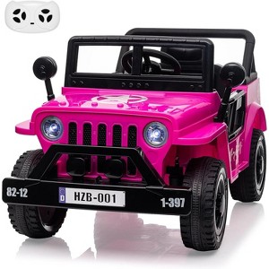 12V Ride on Truck Car for Kids, Electric Ride on Car with Remote Control, MP3, LED Lights, Double Doors, Safety Belt, for Boys Girls - 1 of 4