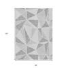 Gray Charcoal And Silver Geometric Washable Indoor Outdoor Area Rug - 3 of 4