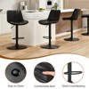 Bencmate Dining Chairs Bar Stools Set of 2, Swivel Adjustable Bar Stools, Industrial Bar Height Stools with Back Support, Black, 17.3"*17.3"*34" - 2 of 4