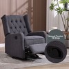 360° Swivel Rocking Recliner Chair, Glider Nursery Chair with Adjustable Footrest, Ergonomic Lounge Recliner - 4 of 4