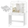 USIKEY Vanity Desk with Large Lighted Mirror, Makeup Vanity with 10 Lights, 2 Drawers & Power Strip, Vanity Desk - 4 of 4