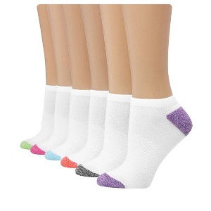 Hanes Comfort Fit Women's No-Show Socks, 6-Pairs - 1 of 4