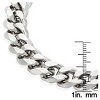 Men's Crucible Stainless Steel Beveled Curb Chain Bracelet (11mm