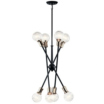 Adjustable Arms Sputnik 30" Black Modern Chandelier