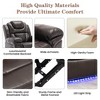 Faux Leather Home Theater Manual Recliner Chair with LED Light Strip for Living Room & Bedroom - 4 of 4
