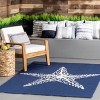 Nuloom Hand Hooked Marine Indoor/ Outdoor Area Rug, 2' x 4', Blue - 2 of 4
