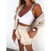 Mocamel Women's Sports Casual Hooded Zipper Sweater Solid Color Suit 2 Piece Set - 4 of 4