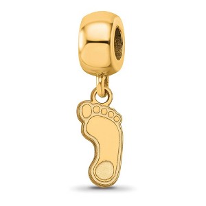 Black Bow Jewelry 14k Yellow Gold Plated Sterling Silver North Carolina Tar Heels NCAA Bead Charm - 1 of 4