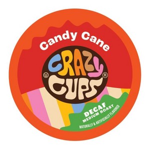 Crazy Cups Decaf Candy Cane Flavored Coffee Pods - 1 of 3