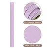 Unique Bargains Wallpaper, Peel and Stick Wallpaper Contact Paper Solid Color Vinyl Self-Adhesive Wall Paper Decorative Purple 197"x23.6" - 3 of 4