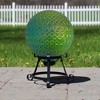 Northlight 10" Blue Iridescent Textured Glass Outdoor Patio Garden Gazing Ball - 2 of 3