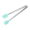 Unique Bargains Stainless Steel Silicone Tips Hand Shape Kitchen Cooking Food Tongs - 3 of 4