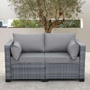 Mshliw Patio Loveseat Sofa, 2-Seater - 1 of 4