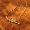 Ross-Simons 0.10 ct. t.w. White Topaz and Black Enamel Tiger Bar Necklace With Ruby Accents in 18kt Gold Over Sterling Size 18 - 3 of 4