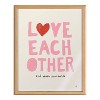 16" x 20" Blake Love Each Other by Kelly Knaga Framed Printed Glass Natural - Kate & Laurel All Things Decor - 2 of 4