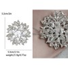 Anna-Kaci Crystal Rhinestone Bridal Flower Wreath Brooch Pin Necklace for Weddings Christmas - 4 of 4