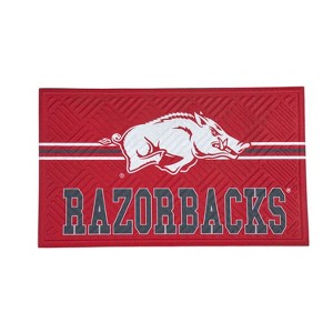 Evergreen NCAA Arkansas Razorbacks Embossed Mat Cross Hatch Indoor and Outdoor Doormat - 1 of 4