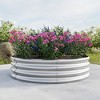 Lyngins Raised Garden Beds Outdoor, Round Galvanized Metal Planter Box & Fire Ring, Open Bottom, Outdoor Planter for Vegetables/Bonfiresv - 4 of 4