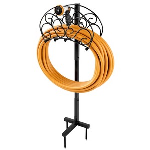 WELLFOR 100' Detachable Freestanding Hose Holder Black - 1 of 4