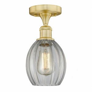 Eaton - 1 Light Semi-Flush Mount In Industrial Style-10.75 Inches Tall and 6 Inches Wide - 1 of 1