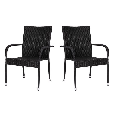 stylewell hawkspur stacking woven chair