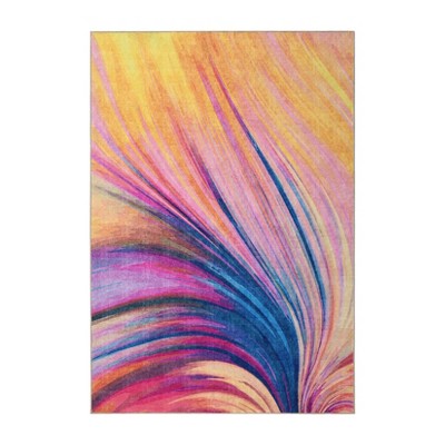 Washable Modern Abstract Area Rugs for Living Room Bedroom, Indoor Non Slip Floor Carpet for Home Office