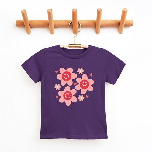 The Juniper Shop Hippy Flower Valentine Toddler Short Sleeve Tee - 1 of 3