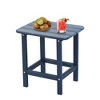 Aoodor Outdoor Adirondack Side Table HDPE End Table，Classic Modern Design，High-Quality，Easy to Assemble，Versatile End Table for Patio, Garden, Lawn - 2 of 4