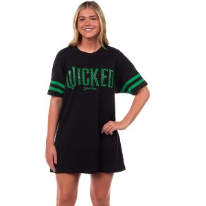 Wicked Woman's Elphaba Thropp Varsity Nightgown Sleep Shirt Loungewear - 1 of 4