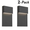 ALOADECOR Modern Simple Sqaure Integrated LED Outdoor Wall Sconce with Dusk to Dawn Sensor in Matte Black for Porch Patio (¨2 Pack) - 4 of 4