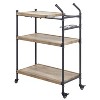 NicBex 1 Drawer Rolling Kitchen Island Cart with 2 Open Shelves,Kitchen Island on Wheels with Storage,Island Table for Kitchen - 2 of 4