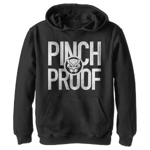 Boy's Marvel St. Patrick's Day Black Panther Pinch Proof Pull Over Hoodie - 1 of 4