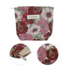 Unique Bargains Reusable Jacquard Weave Handheld Makeup Bag Red White Pink 1 Pc - 3 of 4
