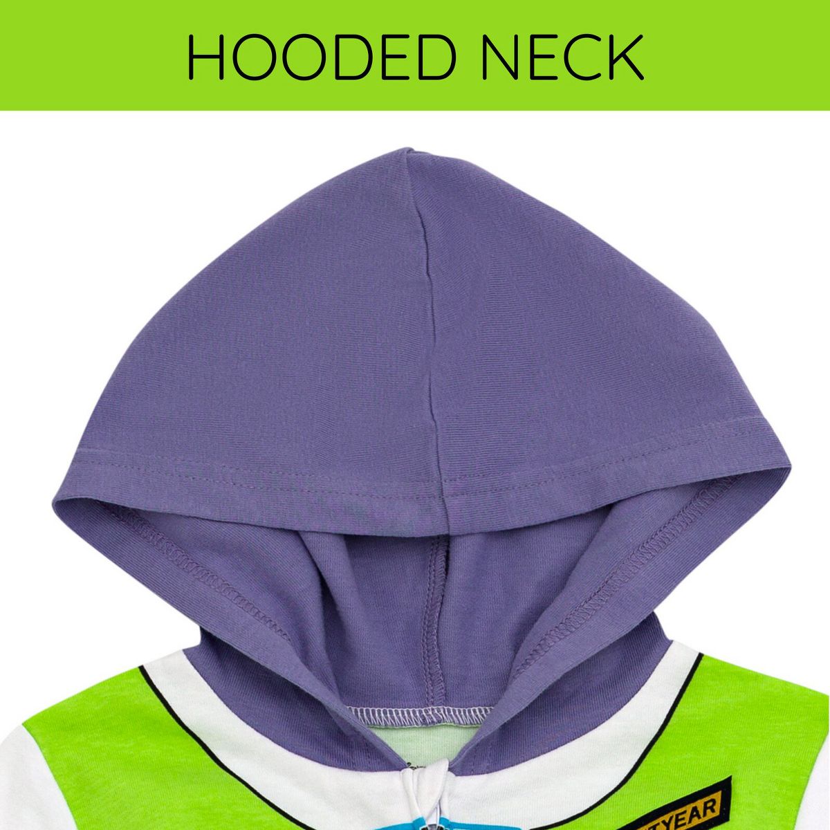 Disney Toy Story Buzz Lightyear Baby Boys' Cosplay Hooded One Piece Infant - thumbnail 4
