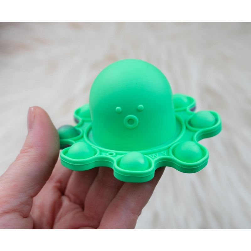 Toynk Pop Fidget Toy Aqua Octopus 8-Button Silicone Bubble Popping Game, 4 of 8