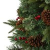 Nearly Natural 4-ft Pine, Pinecone and Berries Artificial Christmas Tree in Decorative Urn - 4 of 4