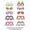 Big Dot of Happiness Wild and Ugly Sweater Party Glasses & Masks - Paper Card Stock Holiday & Christmas Animals Party Photo Booth Props Kit - 10 Count - 3 of 4
