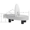 40" Modern Oval Coffee Table with Hidden Storage, Minimalist Center Table with Faux Marble Tabletop for Living Room or Apartment-Panipeachy - 4 of 4