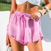 Women's Strawberry Wave Pink Cover-Up Shorts - Cupshe - 4 of 4