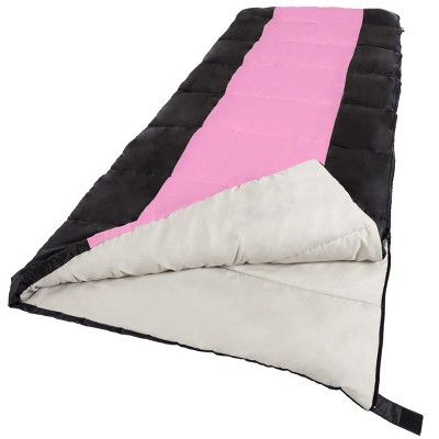 Leisure Sports 2-Season Lightweight Sleeping Bag - Pink/Black