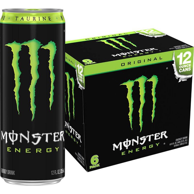 Monster Energy Regular Energy Drink - 6pk/12 fl oz Cans, 1 of 7
