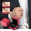 DOMETOUR Obsidian Ring, Stainless Steel Ring For Men And Women Smooth Fashion Simple Boutique Hand Accessories - 4 of 4
