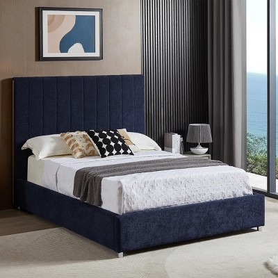 Nebula Vortex Queen Size Upholstery Bed ( No Mattress )