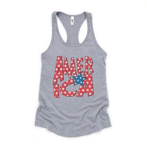 Simply Sage Market Women's America Bold Stars Racerback Graphic Tank - 1 of 3