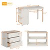 NicBex Twin Size Bunk Bed with Movable Desk Loft Bed Pine Bed Frame with Storage Cabinet, Shelf, Ladder and Guardrail, No Box Spring Required - 4 of 4