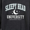 Women's - Instant Message - Sleepy Head University Lightweight French Terry Wide Neck Long Sleeve Graphic Shirt - 2 of 4