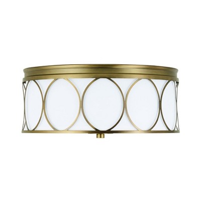Capital Lighting Rylann 3 - Light Flush Mount in  Aged Brass