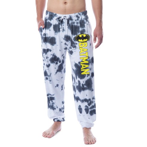 Dc Comics Men s Batman Granite Tie Dye Bat Logo Sleep Jogger