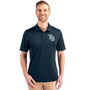 Tampa Bay Rays Cutter & Buck Prospect Eco Textured Stretch Recycled Mens Big & Tall Polo - 1 of 1